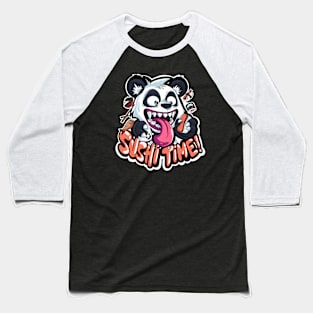 Sushi Time Panda - Funny Restaurant Panda Baseball T-Shirt